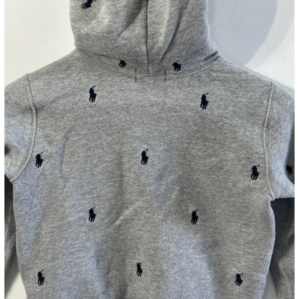 Kids RARE Ralph Lauren Pink Pony Club 20 Years Cotton-Blend Hoodie Sm 8 Fleece